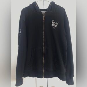 Zoo York Black Full-Zip Hoodie Unisex Large